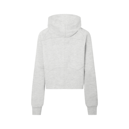 Gray hoodie with 'bevelletics' logo on a white background