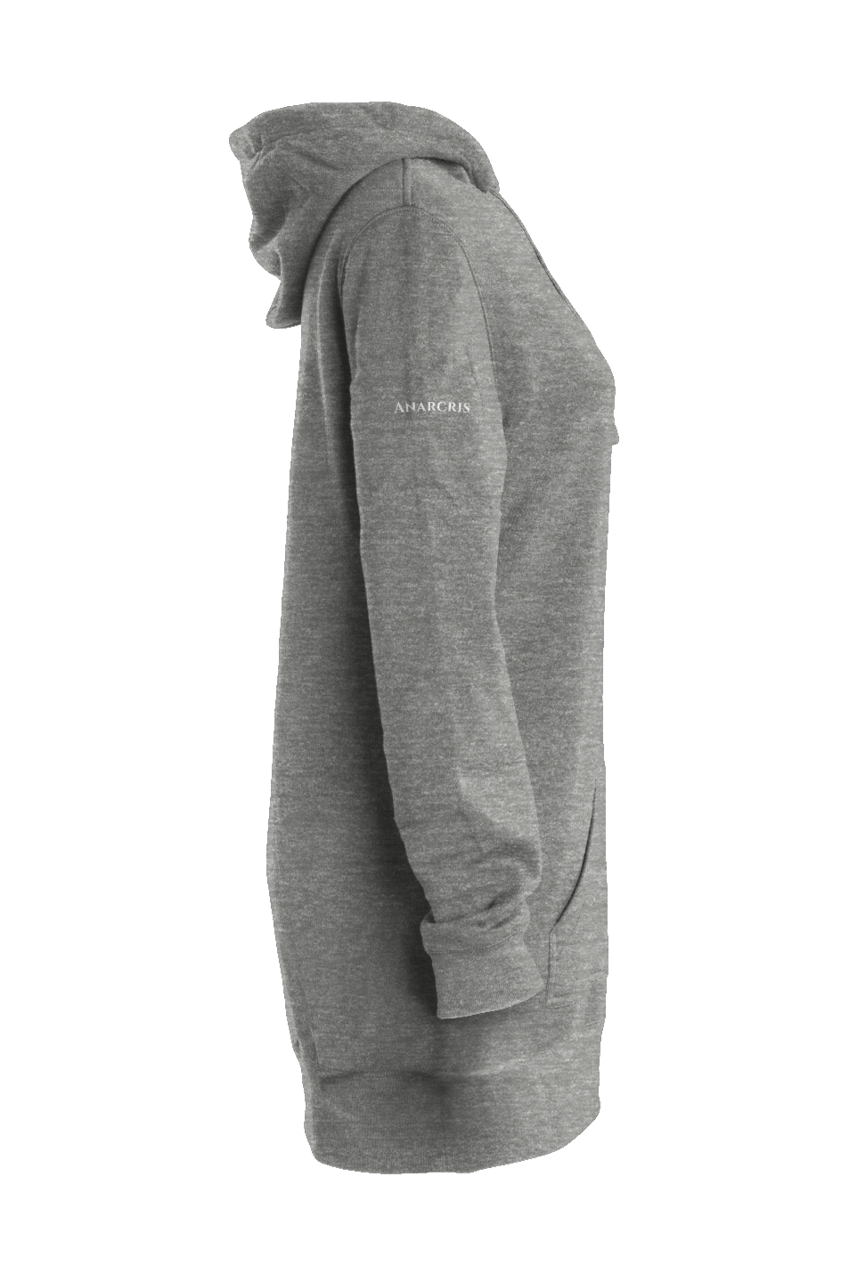 ANARCRIS Hooded Sweatshirt Dress — Fleece-Lined Streetwear with Thumbhole Cuffs