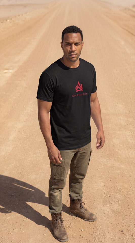 ANARCRIS Men's Premium Tee — Heavyweight Minimal Logo Streetwear Shirt