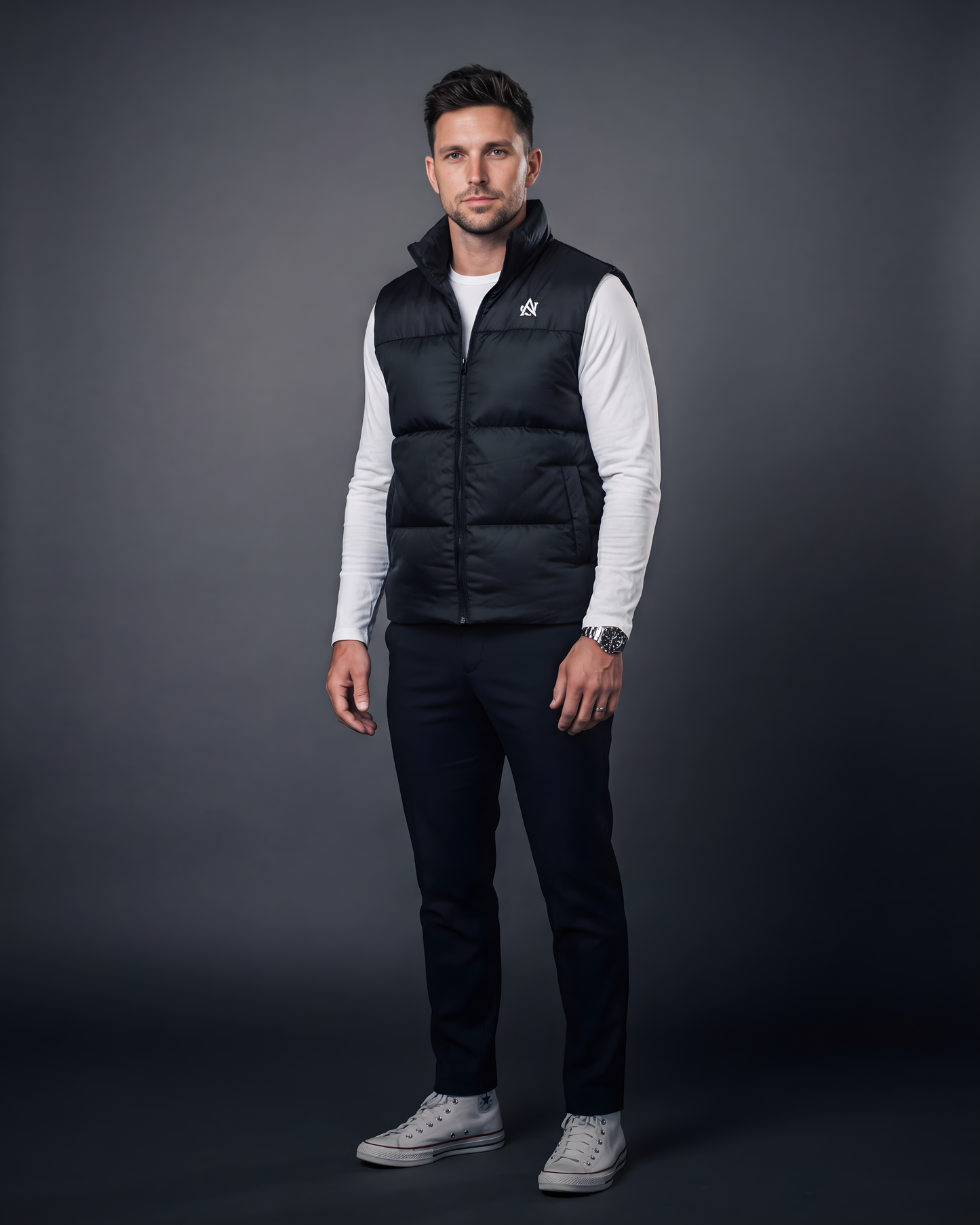 Black Silk Gilet